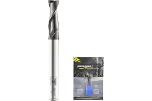 SPEED TIGER Micrograin Carbide Square End Mill - 2 Flute - ISE3/8 2T (1 Piece, 3/8") - for Milling Alloy Steels, Hardened Steel, Metal & More – Mill Bits Sets for DIYers & Professionals
