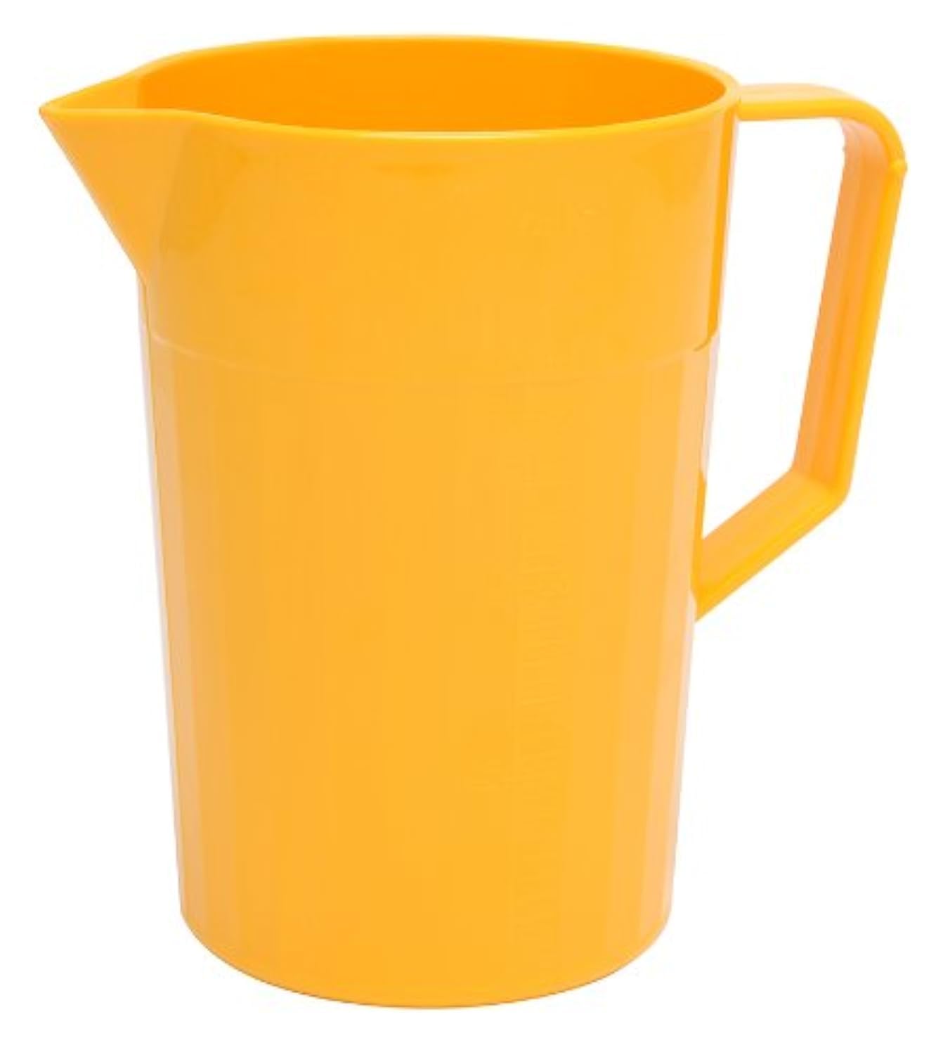 Harfield 750ml Yellow Graduated Jug Virtually Unbreakable Polycarbonate Plastic Drink Pitcher