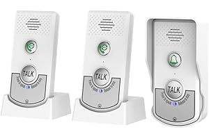 CYRENT Two-Way Wireless Intercom Doorbell with 1000m Range, Waterproof Outdoor Unit and Dual Indoor Units, Smart Doorbell Sys