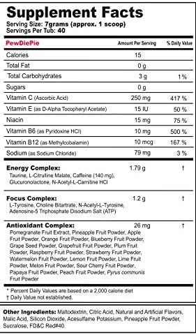 Amazon Com G Fuel Pewdiepie 40 Servings Elite Energy And