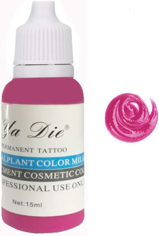 1/2 Oz. Permanent Makeup Microblading Pigment Tattoo Ink Eyebrow Lips Lasting Color Body Tattoo Art (cherry red)