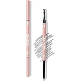 Light Grey Eyebrow Pencil for Older Women Soft, Light Gray Eyebrow Pencil for Grey Hair, Ultra Fine Gray Brow Pen with hair like strokes, Long-lasting, Waterproof, Mist, YES.EYE DO