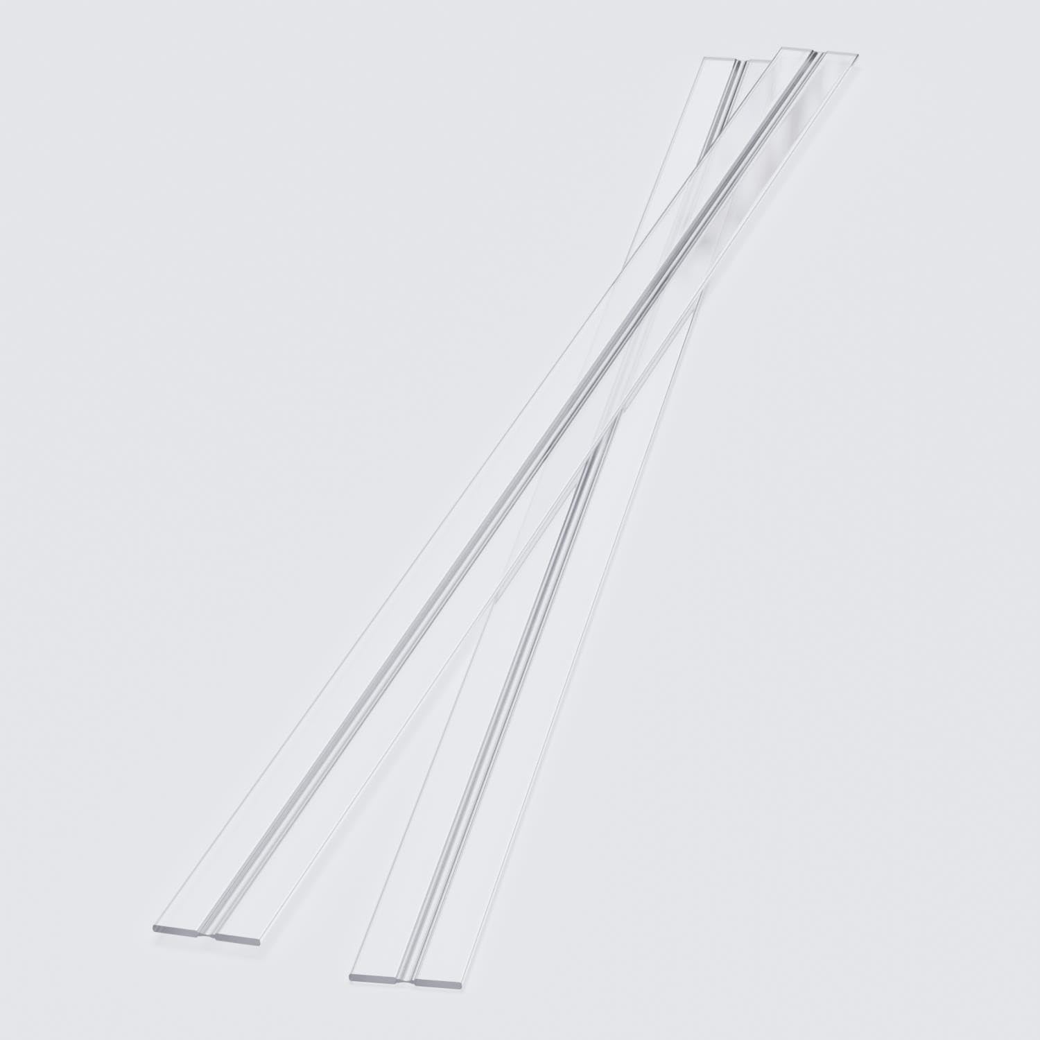 Caterpillar Red (2X) 950mm Low Profile Flex Hinges, Modern, Contemporary Style, Acrylic/Polycarbonate Material, Clear Color, Transparent, Piano Hinge