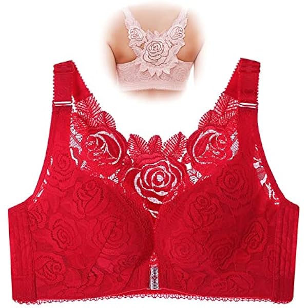 ROSE❣️ Floral Secrets Comfort Rose Bra, Comfort Lace Rose Bra