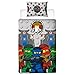 LEGO Ninjago Single Duvet Cover | Officially Licensed Reversible Two Sided Still Castle Action Design with Matching Pillowcase