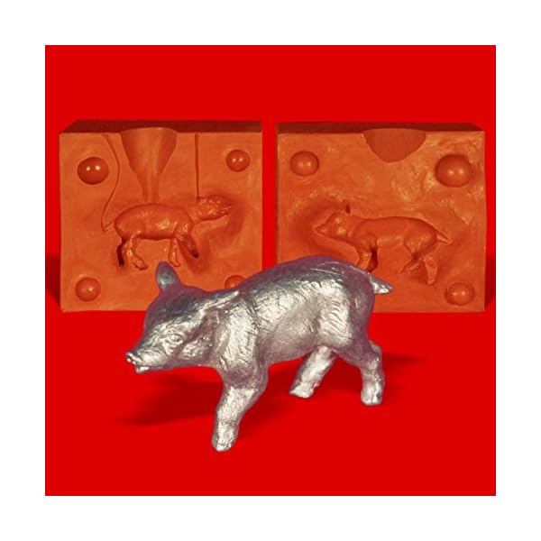 ZinngieÃform Wildschwein Frischling Kopf oben, ca. 50g Reinzinn