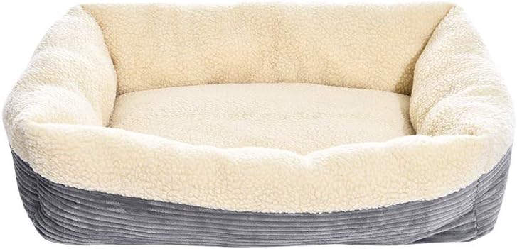 Amazon Basics Cat and Dog Bed, Washable Puppy Sofa, 61 cm, Grey, 61 x 51 x 18 cm (L x W x H) - Image 3
