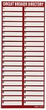 Panduit Panduit PES-S1 Circuit Breaker Directory Sign, Adhesive Backed, Red/White (5-Pack)