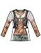 Faux Real Women's Ladies Tattoo Sleeves Contemporary Missy T-Shirt, Multi, Medium