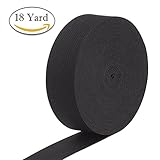 BeRicham 18 Yard High Elasticity Thicker Elastic Spool for Arts, Crafts & Sewing, Black (1.2 Inch)