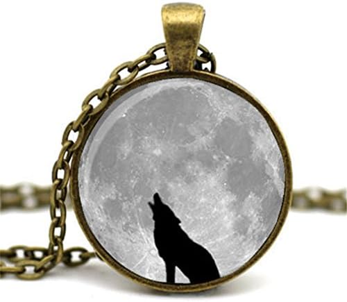 Jewelryfinds Retro Sirius Ancient Bronze Plating Acrylic Round Necklace