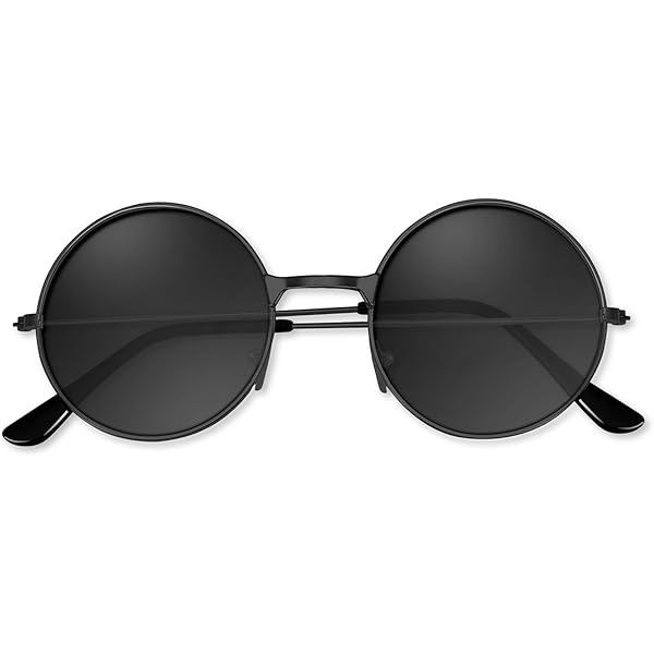 SunnyPro Retro Round Sunglasses Small Colored Lens Hippie Glasses