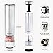 OPUX Electric Salt and Pepper Grinder Set with LED Light | Battery Operated Stainless Steel Salt Shaker, Automatic Pepper Mill | Electronic, Adjustable Coarseness, Modern Design