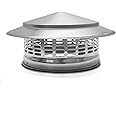 LangRay 4.33 Inch Stainless Steel Chimney Cap - Round Stove Pipe Cover With Mesh Screen For Rain & Animal Protection
