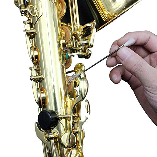 SODIAL Soft Cleaning Brush Sound Hole Cleaner with Double-ended for Sax Clarinet Oboe Flute Wind Instrument