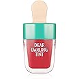 ETUDE Dear Darling Water Gel Tint Ice Cream (RD307 Watermelon Red) (21AD)| Vivid High-Color Lip Tint with Minerals and Vitami