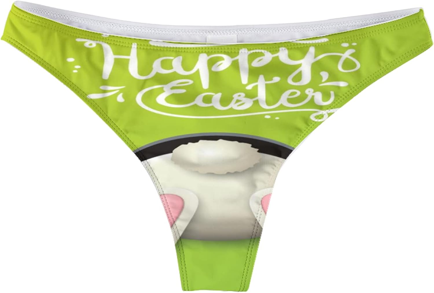 Happy Easter Eggs Funny Cute Rabbit Bunny Butt On GreenWomens Ladies