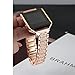 bayite Metal Bands with Frame Compatible Fitbit Blaze, Rhinestone Bling Replacement Accessory Bracelet Women, Rose Gold