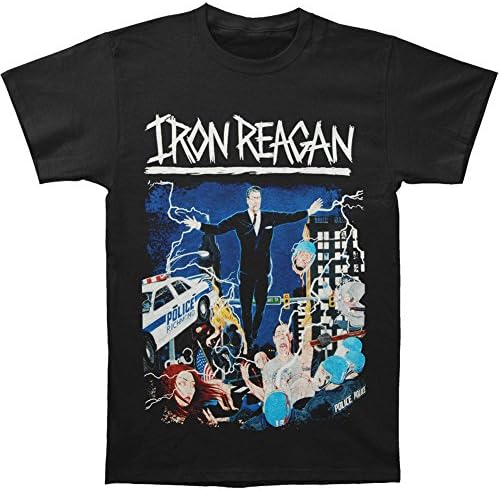Iron Reagan Men's Floating Reagan T-shirt Medium Black