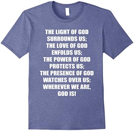 Kids PRAYER OF PROTECTION, Wherever We Are God Is - Gods Love Tee 8 Heather Blue