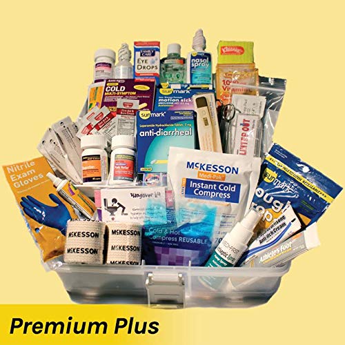 The College Student First Aid Kit- Premium Plus: The Preferred Graduation-Dorm-College gift. Makes College life Healthier, Safer, and Smarter!