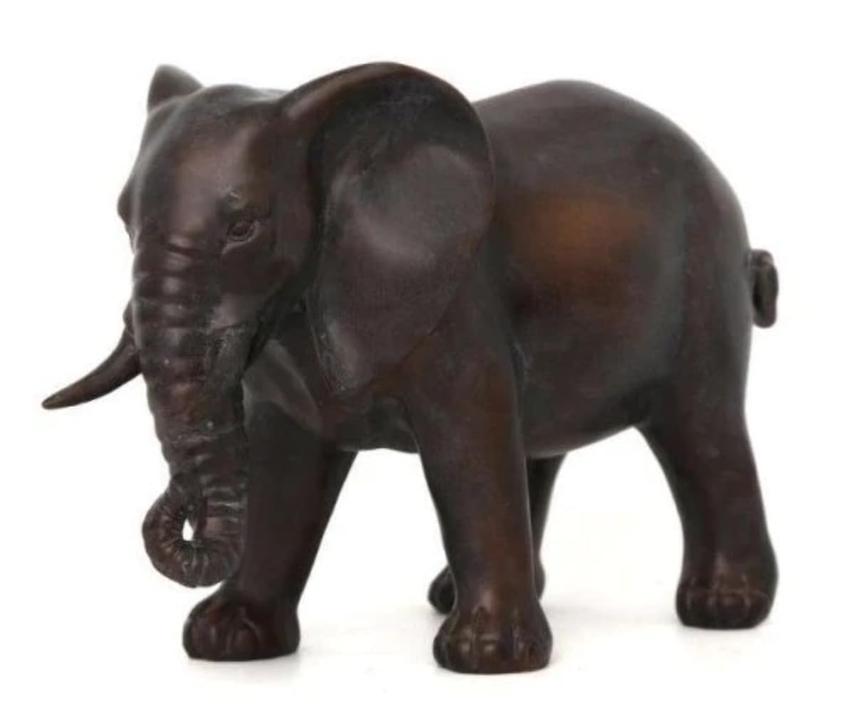 Sifcon International plc 32CM BRONZE COLOUR STANDING ELEPHANT HOME OFFICE DECORATION
