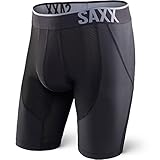 SAXX Strike Compression Long Leg Boxer Brief, M, Black