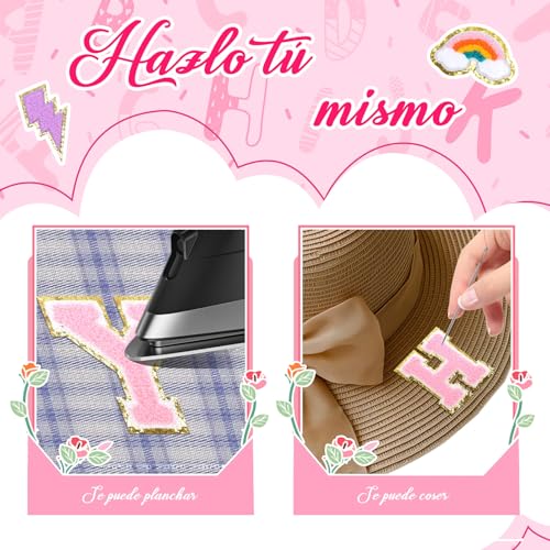 54 Parches, Pegatinas de Letras, Parches para Planchar, Parches de Tela, para Ropa Chaquetas de Tela Bricolaje Teléfono Móvil