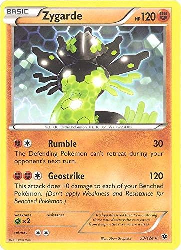 Amazon Com Pokemon Zygarde 53 124 Xy Fates Collide Toys Games