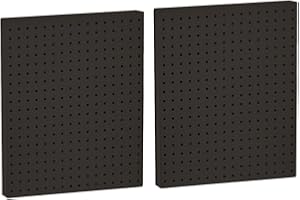 Azar Displays 771620-BLK Pegboard 1-Sided Wall Panel, Black Solid Color, 2-Pack