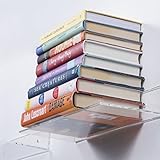 Acrylic 14 Inch Compact Living Room Floating Shelves Set of 6 Clear