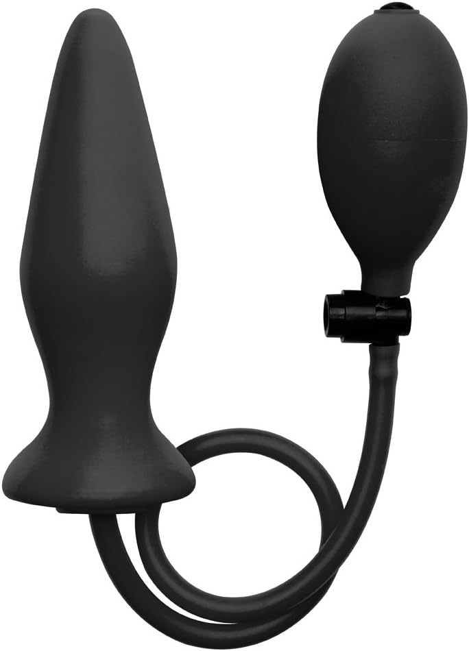 Ouch! Inflatable Silicone Plug Anal Plug Purple, 12.2x5.2x5.5 cm