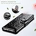 Galaxy Note 8 Case,Note 8 Wallet Case, FLYEE Premium PU Flip Wallet Leather [kickstand] [Emboss Flower] Magnetic Protective Cover with Card Slots for Samsung Galaxy Note 8 Black