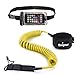 Unigear Premium 10' Coiled SUP Leash (11 Colors) Inflatable Paddle Board Surfboard Leash with Waterproof Wallet (Yellow)