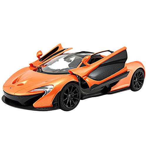 1/14 Scale McLaren P1 Radio Remote Control Model Car R/C RTR Push Button Open Doors (Orange)