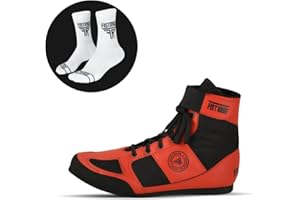 FISTRAGE FR FISTRAGE Boxing Shoes Leather Kick Fighting Training Mesh Unisex Pro Men's and Youth Genuine Light Weight Boot | Shoe for Adults