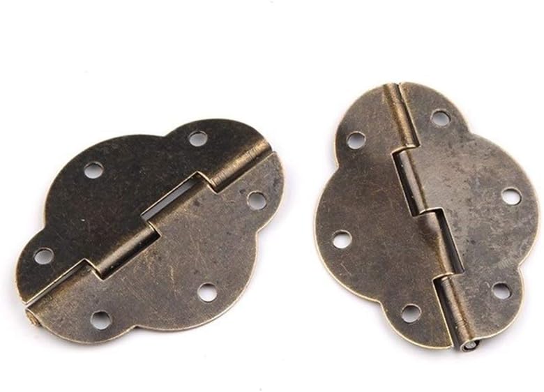 ATEYC 10PCS Cuadro Ovalado Accesorios Bisagras, 6 Hoyos Bisagra For DIY