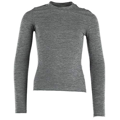 Hanes Girl’s X Temp Space Dye Thermal Top, Small, Grey