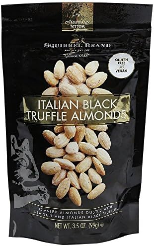 SQUIRREL BRAND Artisan Nuts Italian Black Truffle Almonds, 3.5 ounce (Pack of 6)