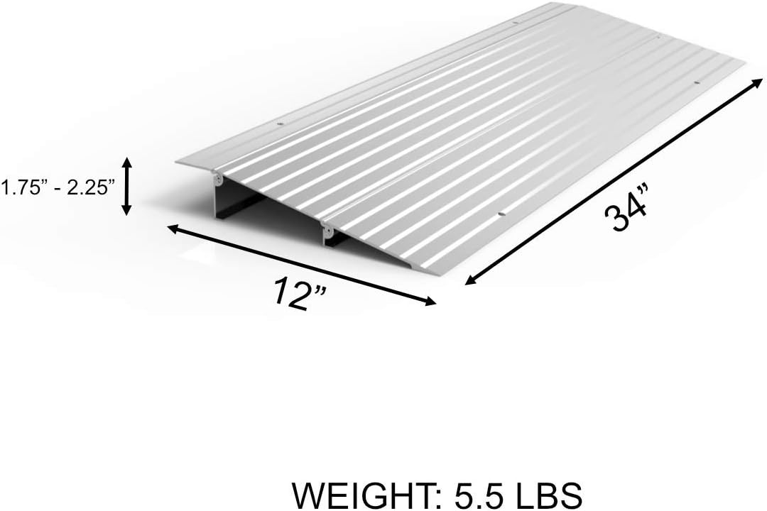 EZ-ACCESS TRANSITIONS Modular Aluminum Entry Ramp, 2" Rise: Health & Personal Care