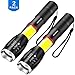 Vockvic LED COB Flashlight 2 pack, Cree High 1000 Lumens Super Bright Tactical Flashlight, Portable Waterproof Zoomable Work Light with 6 Light Modes and Magnetic Base for Camping Outdoor Emergency