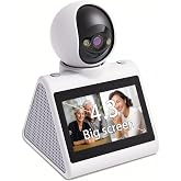 KEENLUK Home Security Camera with 4.3" Screen, Two Way Video Call Function for Elderly, Baby and Pets, 1080P HD with Motion Detection