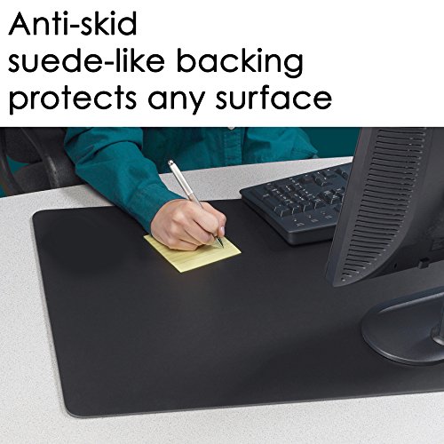 Artistic 17" x 24" Rhinolin II Ultra-Smooth Writing Pad Desk Mat with Exclusive Microban Antimicrobial Protection, Black - Thumbnail 5