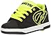Heelys Boys' Propel 2.0 Sneaker, Black/Bright Yellow, 4 M US Big Kid