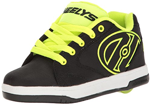 Heelys boys Propel 2.0 Sneaker, Black Black Red, Black (Black / Bright Yellow / Ballistic), 1 M Little Kid US