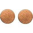 UUYYEO 2 Pcs Wooden Wine Cork Ball Stopper Plugs for Wine Decanter Carafe Bottle Replacement