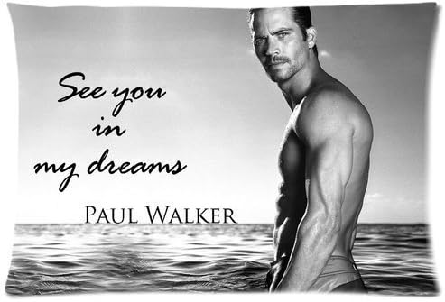 Hoomin Paul Walker Custom Zippered Rectangle Pillow Case Pillowcases Size:20"x 30" (Two Sides)