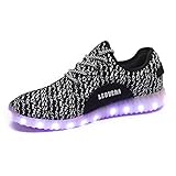 LeoVera Men Women USB Charging LED Light Shoes Flashing Sneakers