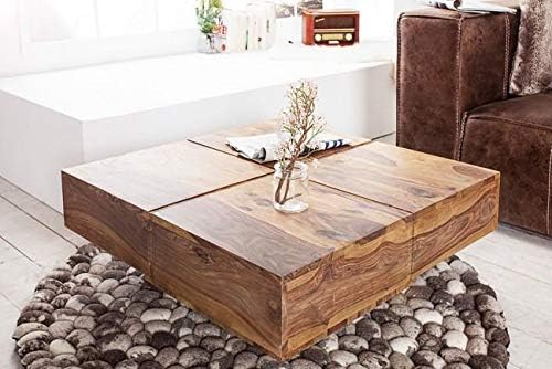 Corazzin Wood Lakewood Sheesham Wood Wooden Center Table for Living Room | Coffee Table | Honey Finish