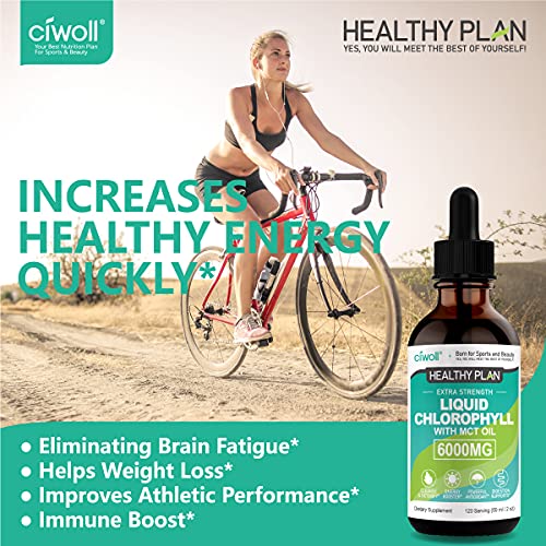 Chlorophyll Liquid Drops Unflavored 6000mg Better Energy Supplement